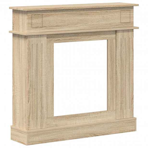 vidaXL Rám krbu Dub sonoma 102 x 26 x 100 cm Kompozitní dřevo