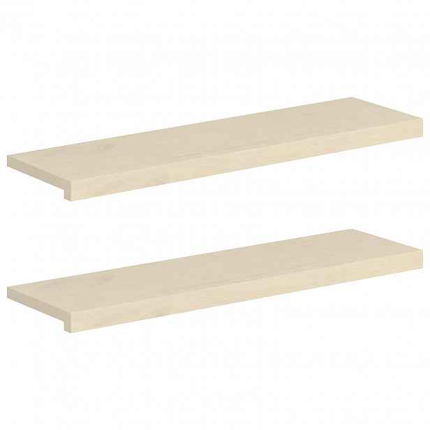 vidaXL Schodové nášlapy 2 ks 90 x 30 x 2 cm Bílá Masivní dubové dřevo