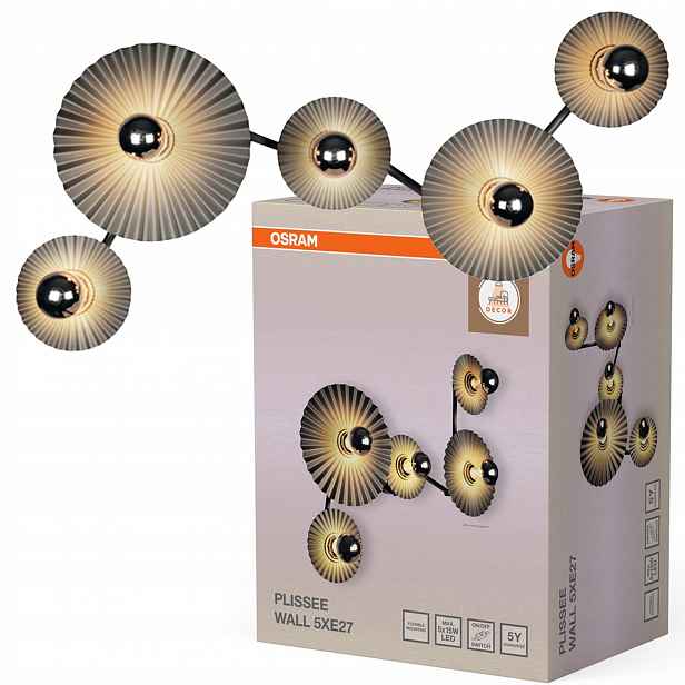 Nástěnná lampa stropní svítidlo Led reflektor Spot 5x E27 Šedá Decor Osram