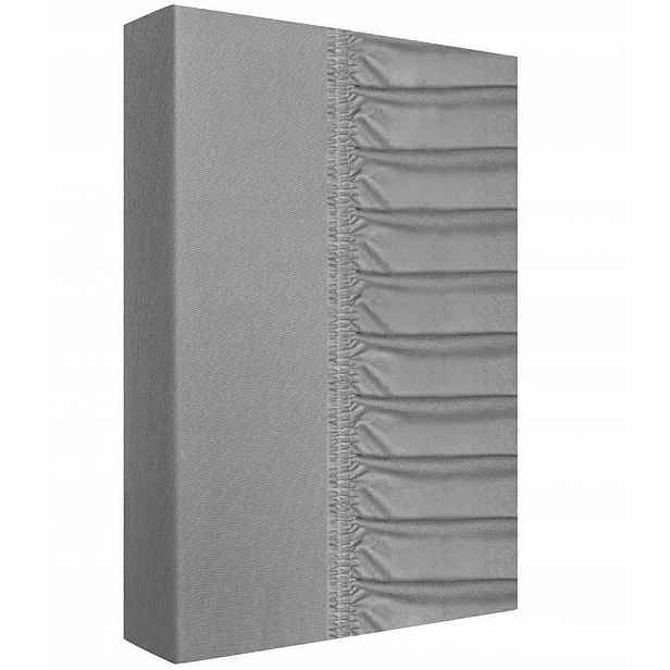 Prostěradlo jersey s gumičkou 220x200 šedé 160 g/m2
