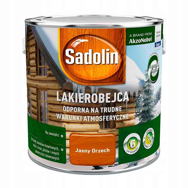 Sadolin – Lak Odolný Vůči Povětrnostním Vlivům, 2,5 L, Světlý Ořech