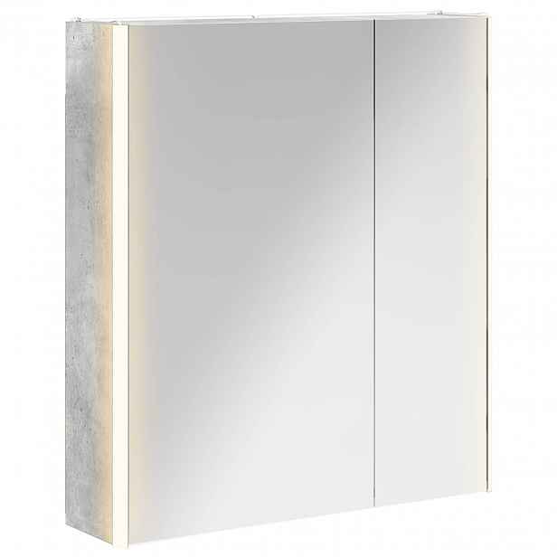 vidaXL Koupelnová zrcadlová skříň Betonově šedá 63,5 x 15,5 x 70 cm