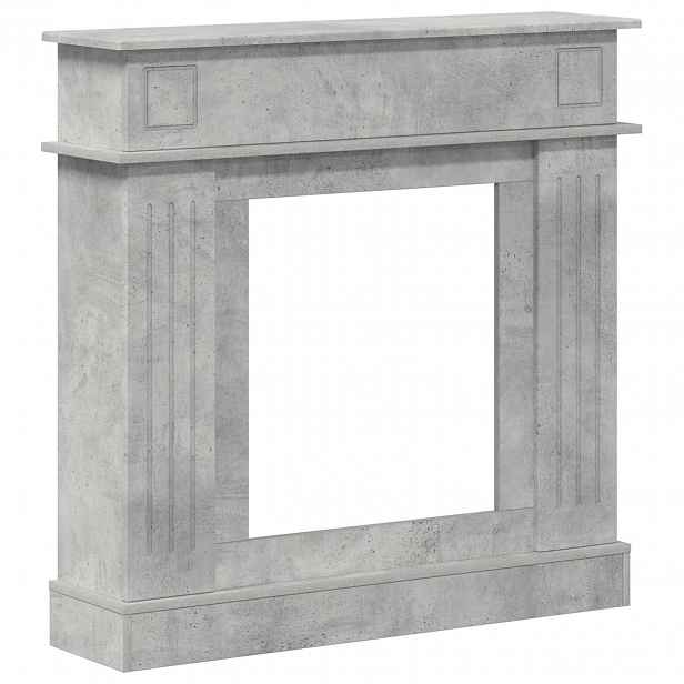 vidaXL Rám krbu Betonově šedá 102 x 26 x 100 cm Kompozitní dřevo