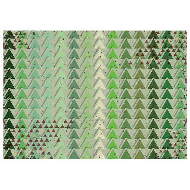 Vliesová fototapeta Zelené trojúhelníky geometrie abstrakce 368x254 lepidlo