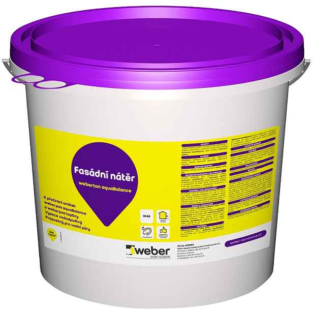 Barva fasádní weberton aquaBalance FI00 5 kg