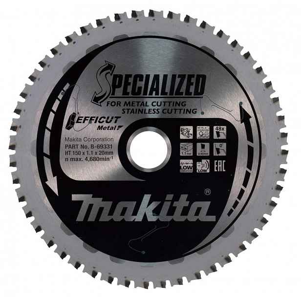 Makita - Pilový kotouč na kov 150x20 mm, 48 zubů B-69331