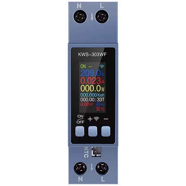 Tuya KWS-303WF WiFi – inteligentní měřič energie 8 v 1