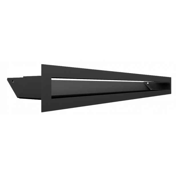 Ventilační Mřížka Krbová Luft 60X600 Kovová Černá Pro Krb Slim