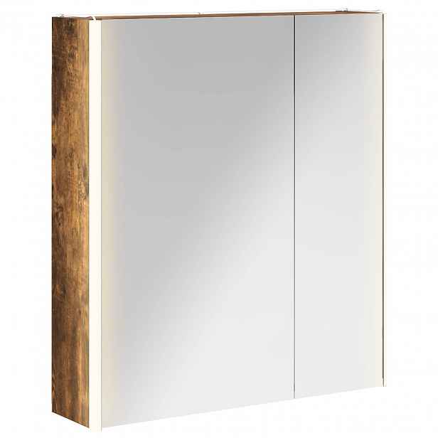 vidaXL Koupelnová zrcadlová skříň Kouřový dub 63,5 x 15,5 x 70 cm