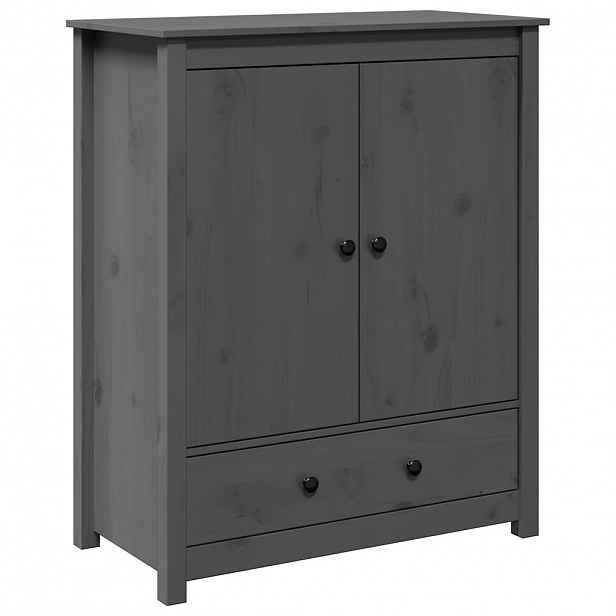 vidaXL Skříň highboard šedá 83 x 41,5 x 100 cm masivní borové dřevo