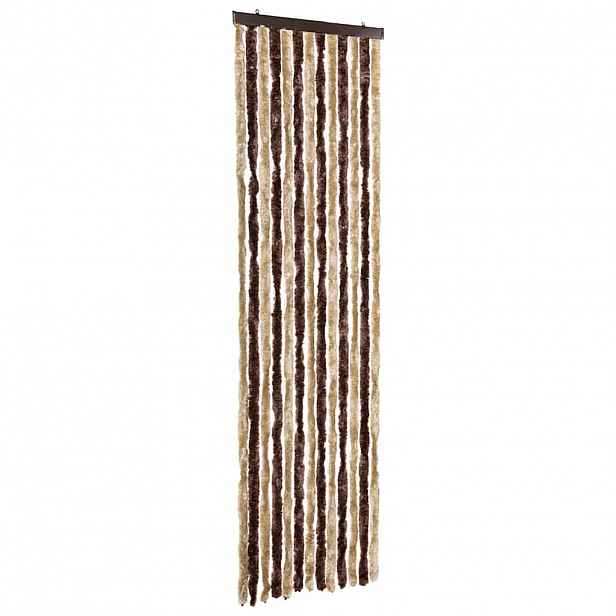 vidaXL Závěs proti hmyzu béžový a světle hnědý 56 x 200 cm Chenille