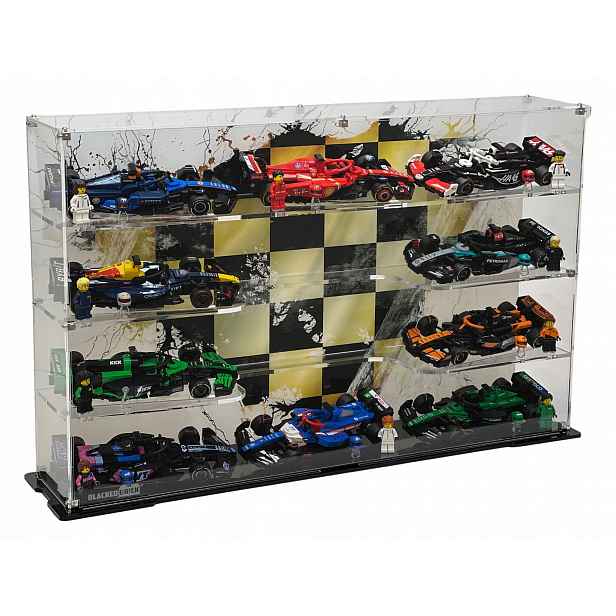 Vitrína Blacked Brick pro 10x Lego Speed Champions: Formule 1 77242 77243 F1