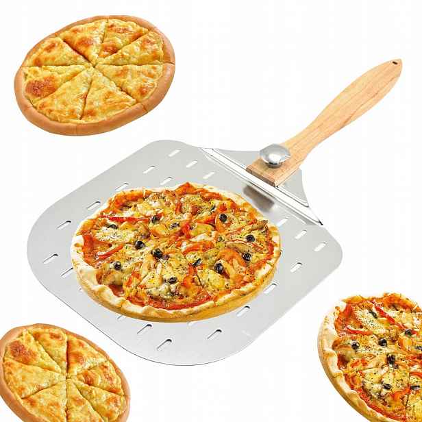 Skládací Lopata Na Pizzu Chleba Plechová Zásuvka Nerezová Podnoska 62 cm x 30,5 cm