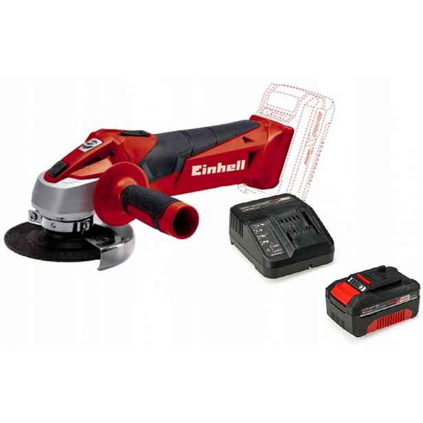 Einhell Úhlová Bruska Tc-ag 18/115 Li 4431130 Sada Akumulátor 4,0AH