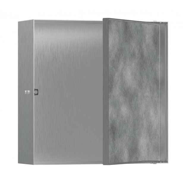 Hansgrohe XtraStoris Rock - Výklenek do stěny, s dvířky, 30x30x10 cm, kartáčovaná nerez 56085800