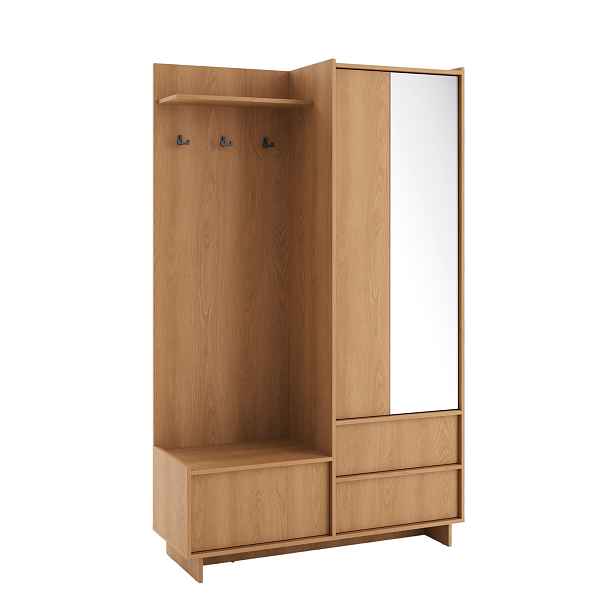 Piaski Předsíňová stěna Yasumi 125 cm dub karamelový
