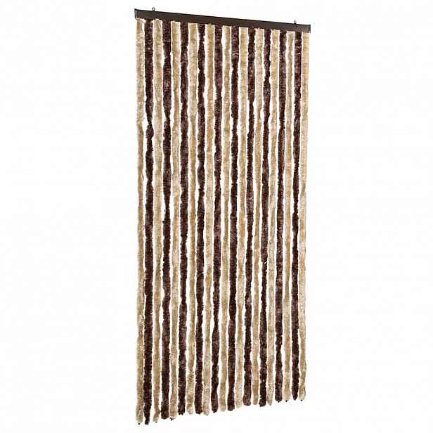 vidaXL Závěs proti hmyzu béžový a světle hnědý 90 x 200 cm Chenille