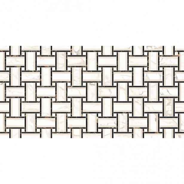 Dlažba Dom Intarsi delfo satin 3D 60x120 cm leštěná INW00203TS