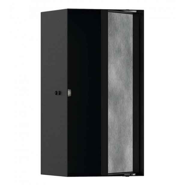 Hansgrohe XtraStoris Rock - Výklenek do stěny, s dvířky, 30x15x14 cm, matná černá 56088670