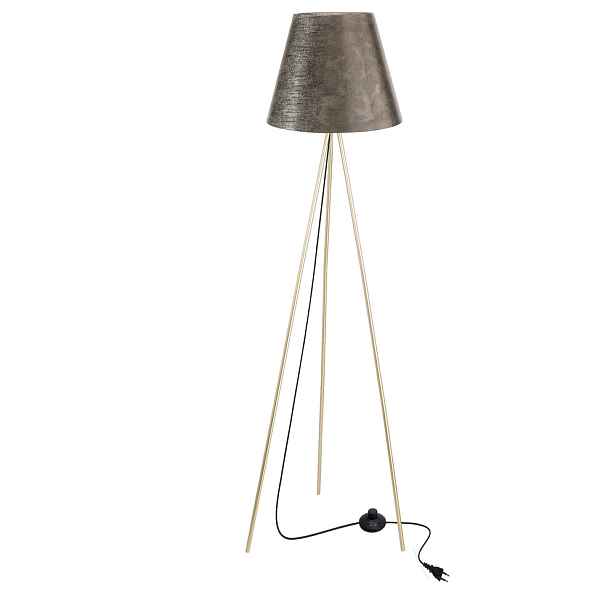 Stojací lampa PLATINO zlatá 1x40W E27 zlaté stínidlo