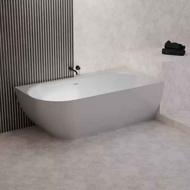 Vana Nelza 175x82 levá konglomerát bílý mat