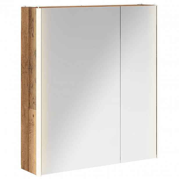 vidaXL Koupelnová zrcadlová skříň Staré dřevo 63,5 x 15,5 x 70 cm
