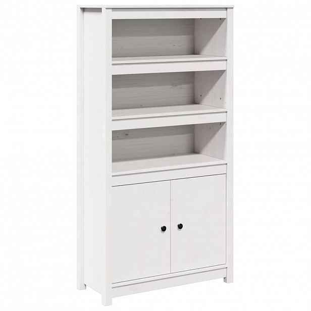 vidaXL Skříň highboard bílá 80 x 35 x 154 cm masivní borové dřevo