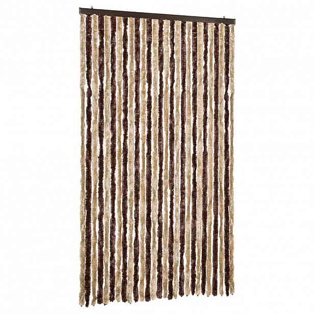 vidaXL Závěs proti hmyzu béžový a světle hnědý 118x220 cm Chenille