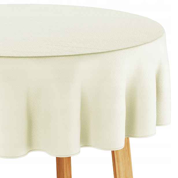 Ubrus odolný proti skvrnám Filumi Krémový 150x150 Kulatý