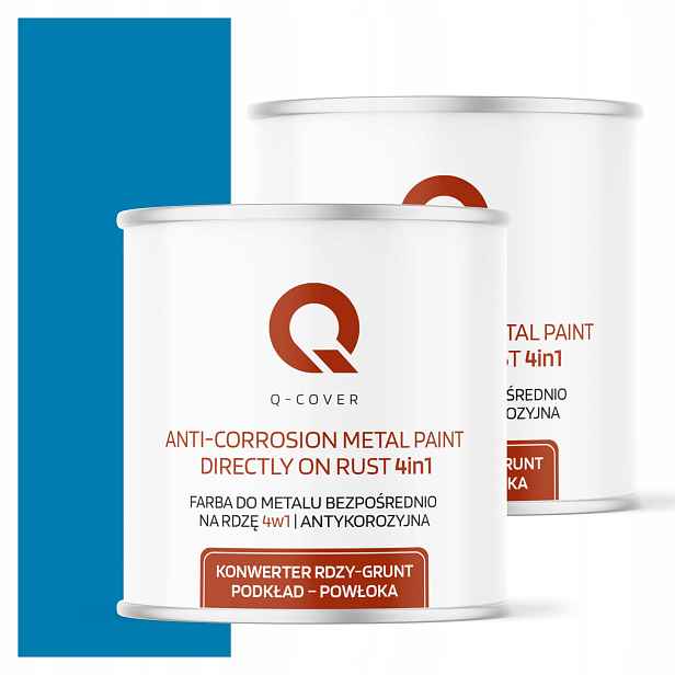 Barva Přímo na rez Metal Aluminium Ocel 2,5L 4v1 Matná Modrá