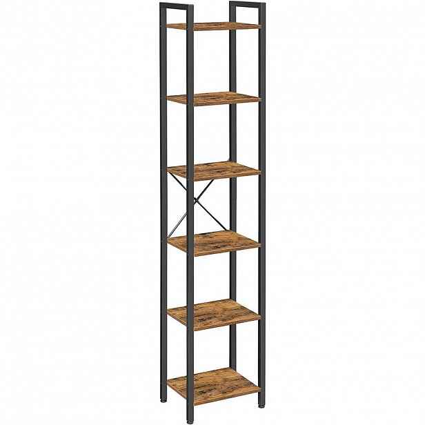 Boxxx REGÁL, hnědá, černá, uhlíková ocel, 40/187,5/30 cm