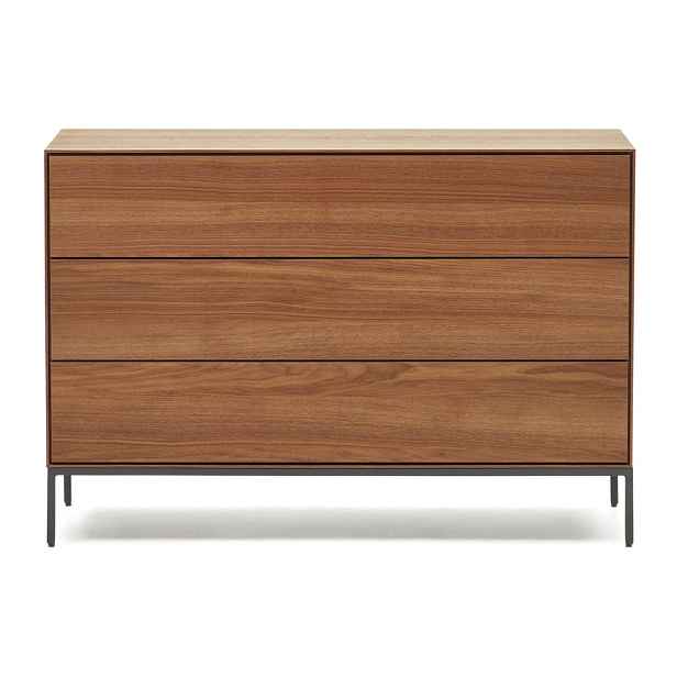 Nízká komoda v dekoru ořechu v přírodní barvě 110x75 cm Vedrana – Kave Home