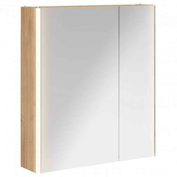 vidaXL Koupelnová zrcadlová skříň Umělecký dub 63,5 x 15,5 x 70 cm