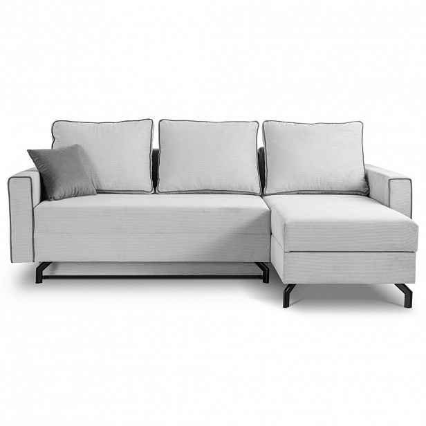 MID.YOU ROHOVÁ SEDAČKA, textil, světle šedá