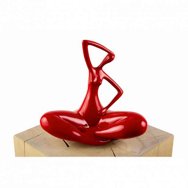 KUNSTLOFT DEKORATIVNÍ SOCHA ČERVENÁ, 25/28 CM