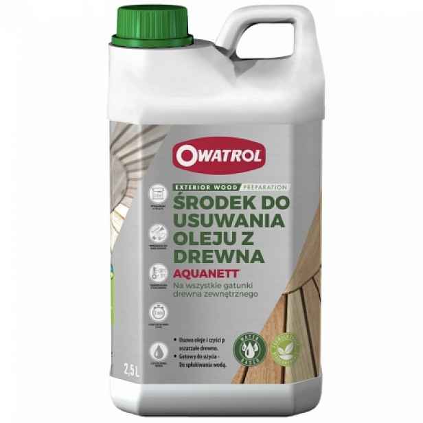 Owatrol Aquanett 2,5L – Odstraňovač olejů ze dřeva Biologicky odbouratelný čistič