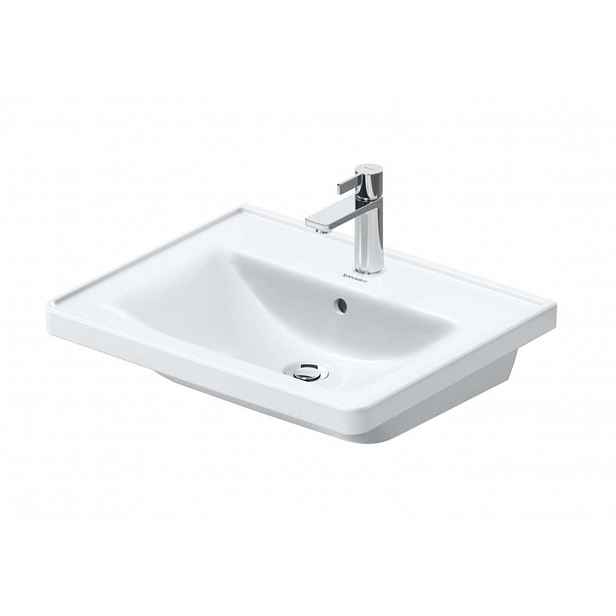 Duravit D-Neo - Umyvadlo 60x48 cm, s přepadem, otvor pro baterii, matná bílá 2367603200