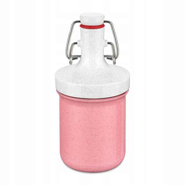 Mini Růžová Láhev Na Vodu Plopp Pro Dítě Vzduchotěsná Zátka 200 Ml Koziol