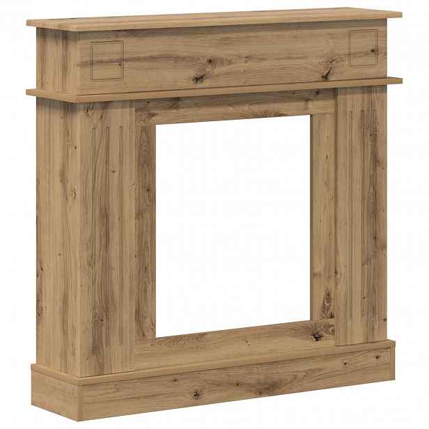 vidaXL Rám krbu Dub artisan 102 x 26 x 100 cm Kompozitní dřevo