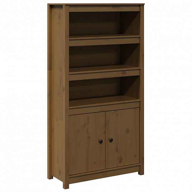 vidaXL Skříň highboard medově hnědá 80 x 35 x 154 cm masivní borovice