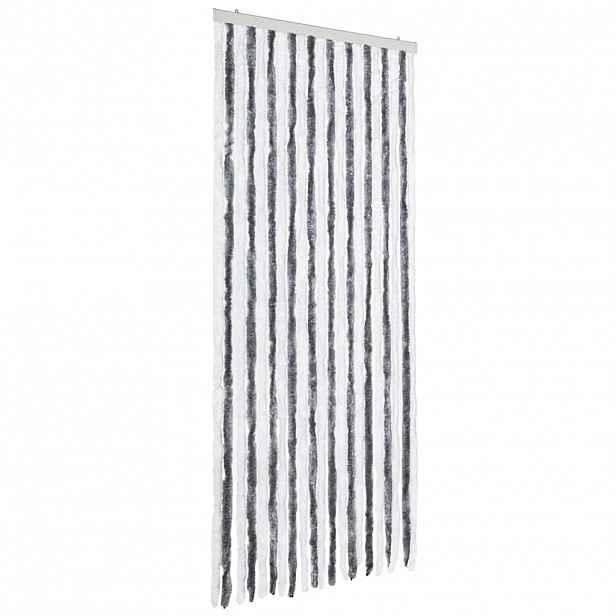 vidaXL Závěs proti hmyzu šedobílý 90 x 200 cm Chenille