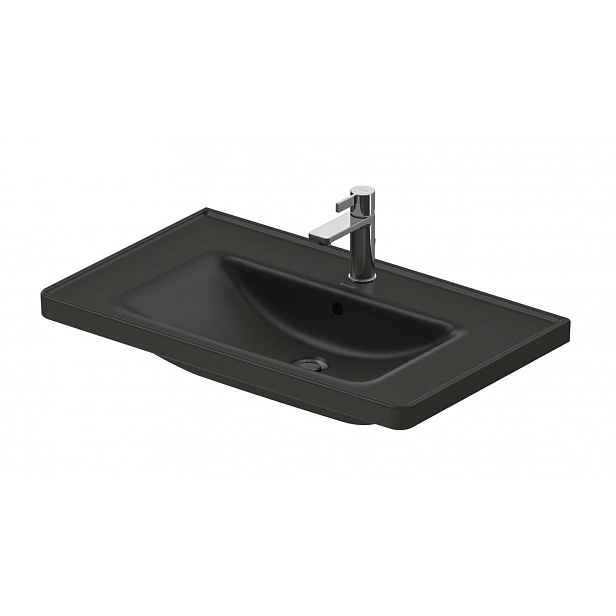 Duravit D-Neo - Umyvadlo 80x48 cm, s přepadem, otvor pro baterii, antracit 2367801300