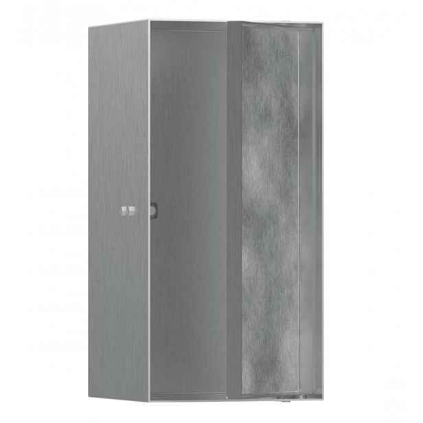 Hansgrohe XtraStoris Rock - Výklenek do stěny, s dvířky, 30x15x14 cm, kartáčovaná nerez 56088800