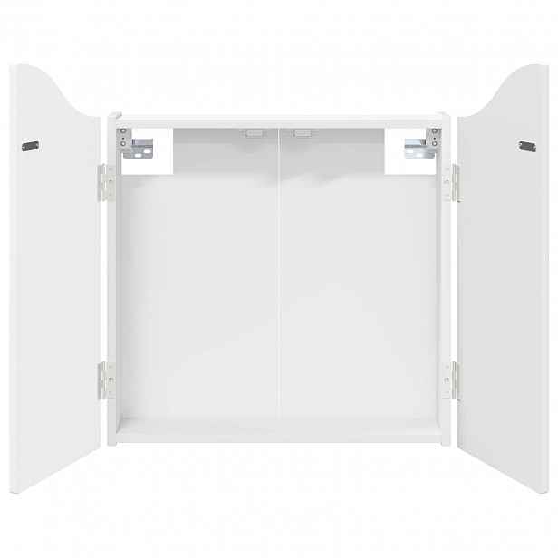 vidaXL Skříň na terče Bílá 56 x 12 x 63 cm Kompozitní dřevo