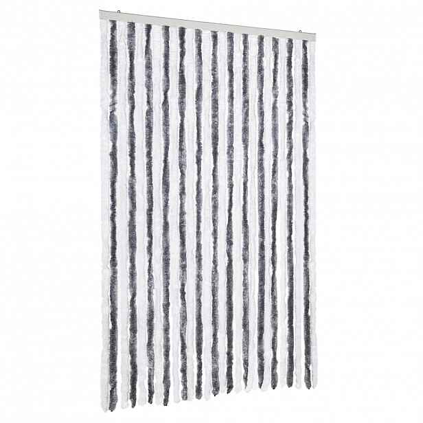 vidaXL Závěs proti hmyzu šedobílý 118 x 220 cm Chenille