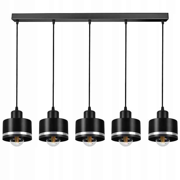 Kovová lampa Stropní Svítidlo Stropní lustr s páskem