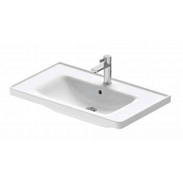 Duravit D-Neo - Umyvadlo 80x48 cm, s přepadem, otvor pro baterii, matná bílá 2367803200