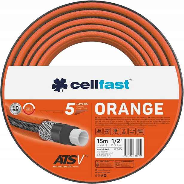 Hadice 1/2" 15M 5VRSTVÁ Výplet Ats 24 Bar Uv