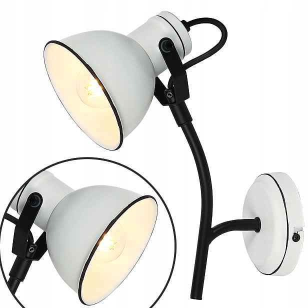 Moderní nástěnné svítidlo Kin Balíček 1X40W E14 Bílá+cz