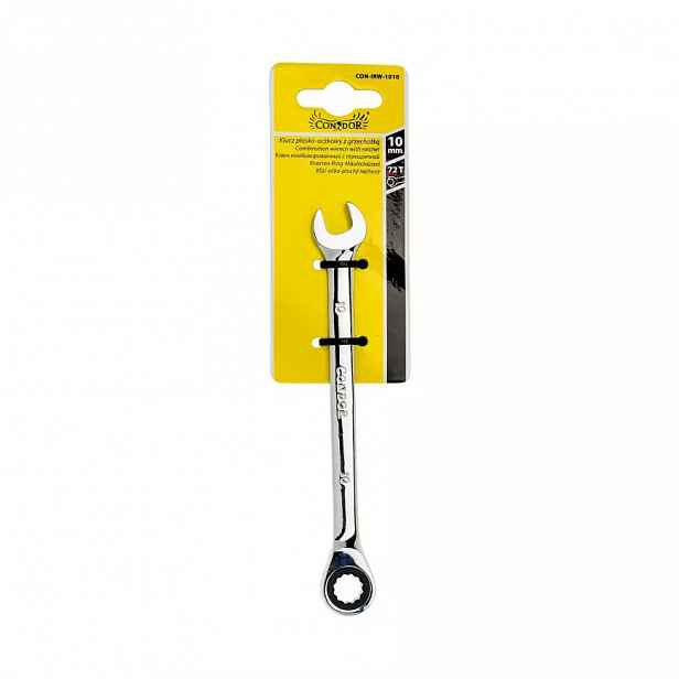 Očkoplochý klíč s řehtačkou 10 mm, 72T CON-IRW-1010